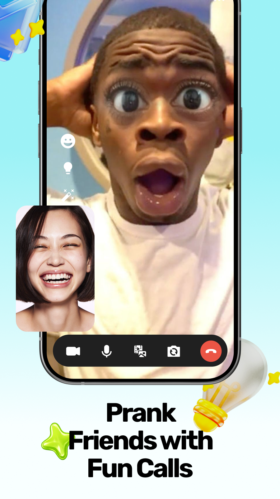 Prank a friend with a fun video call reaction